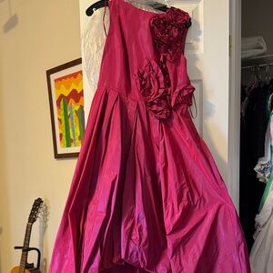 Teri Jon Fuchsia High Low Dress